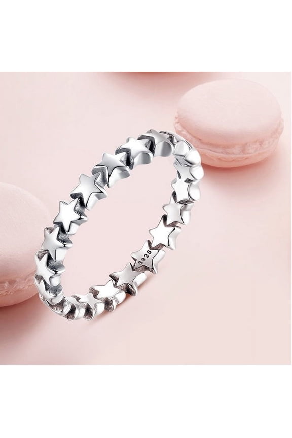 Gold Plated Copper Star Ring with Gemstones European Design Women's Fashion Jewelry Starry Ring for Her Party Ring