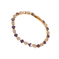 thumbnail image 1 of Gold Plated Cubic Zirconia Square Cut Tennis Chain Bracelet Unisex Handchain, 1 of 20