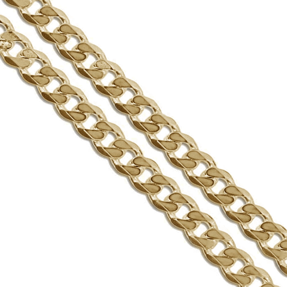Gold Plated Curb Chain 5.9mm Solid Cuban Link Necklace 26" Jewelry ...