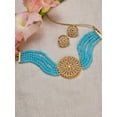 thumbnail image 1 of Gold Plated Designer Stone Necklace Set, 1 of 6