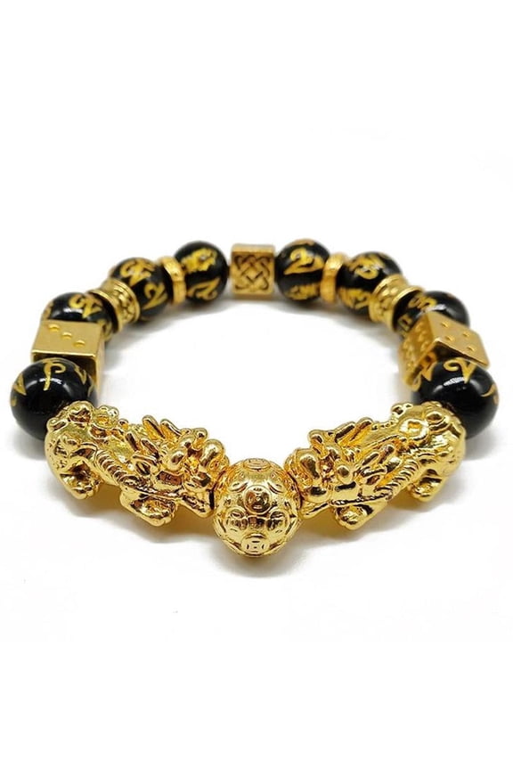 Gold-Plated Double Pixiu Bracelet - Extreme Wealth & Protection