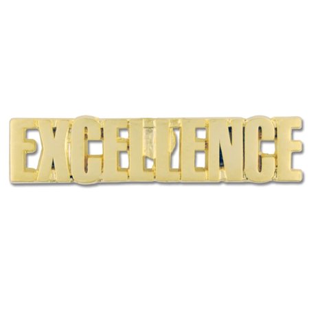 PinMart Gold Plated Excellence Cut Out Motivation Lapel Pin