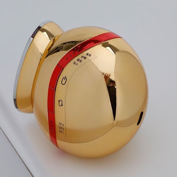 Gold Plated Facial Lifting Massager, 3 Modes & 3 Intensities with Red Light Warm Therapy, Rechargeable Cordless Skin Tightening Device for Serum Absorption, Anti-Aging Face Massage for Home Travel Sk