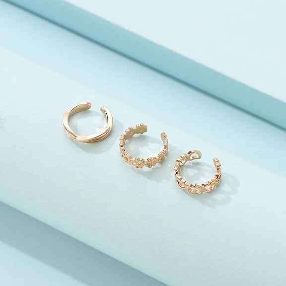 Gold Plated Fashion Rings for Women, Geometric Design, High Quality, Must-Have Accessory for a Beautiful Look