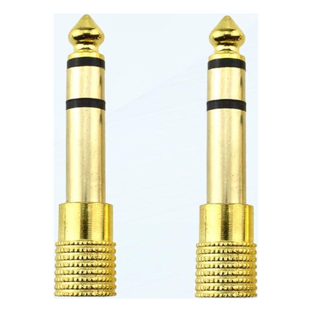 Gold Plated Female Stereo Headphone Adapter 6.35mm 1/4" Male to 3.5mm 1