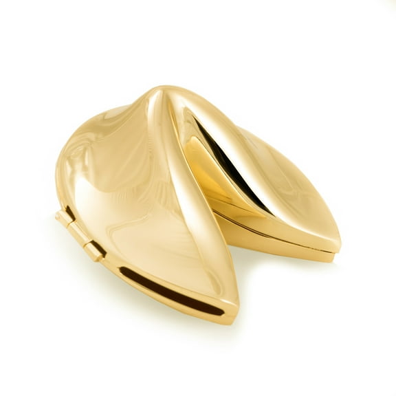 Gold Plated Fortune Cookie Box.