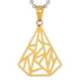 thumbnail image 1 of ELYA Jewelry Women's Geometric Diamond-Shape Gold Plated Steel Necklace, 1 of 4