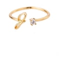thumbnail image 1 of Gold Plated Initial Ring Copper Open Design A to Z Letter Jewelry for Women Diamond Cut Accent Fashion Jewelry, 1 of 6