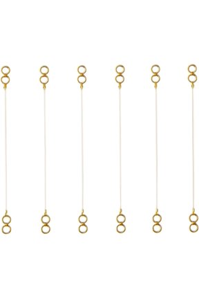 Gold Plated Invisible Ear Support Chains for Heavy Earrings, Adjustable Stretchable Elastic Ear Chains, 6 Pack