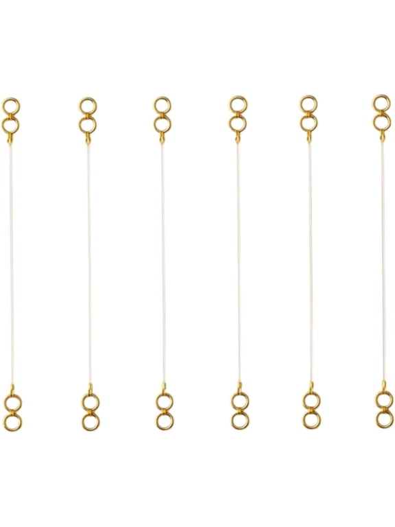 Gold Plated Invisible Ear Support Chains for Heavy Earrings, Adjustable Stretchable Elastic Ear Chains, 6 Pack