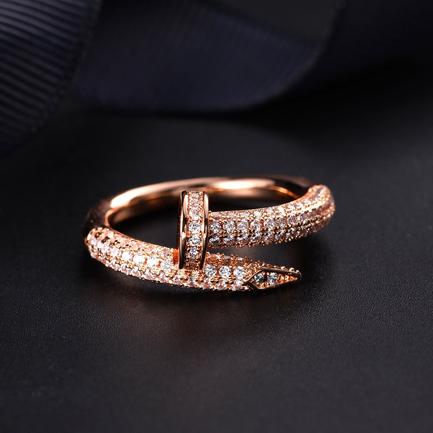 Gold Plated Nail Ring U Shape Korean Jewelry Trend Finger Nail Ring Wedding Jewelry Fashion Nail Art Decoration