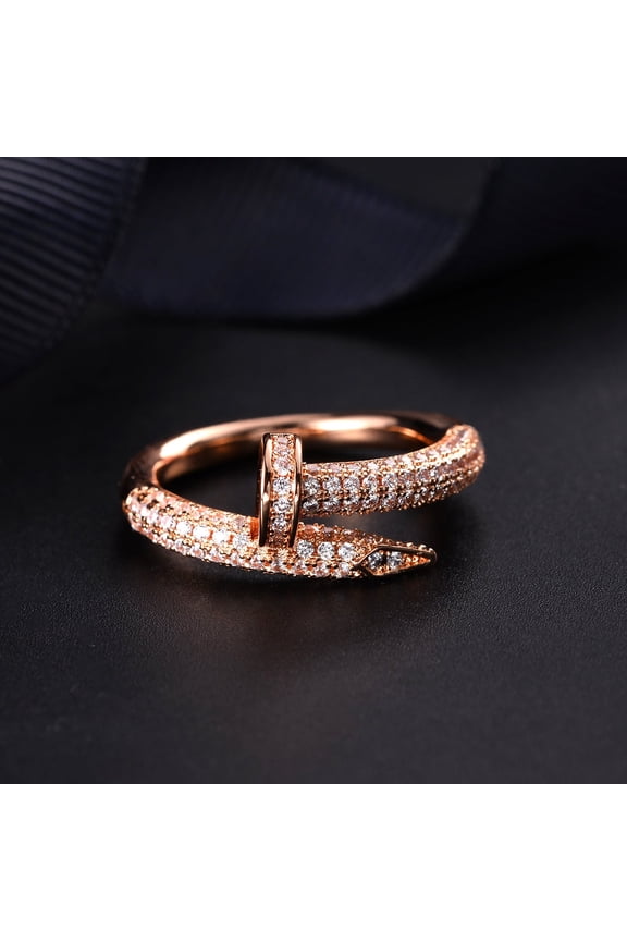 Gold Plated Nail Ring U Shape Korean Jewelry Trend Finger Nail Ring Wedding Jewelry Fashion Nail Art Decoration