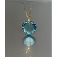 thumbnail image 1 of Heart Shaped Aquamarine, Aquamarine Necklace, Gold Plated, 1 of 3