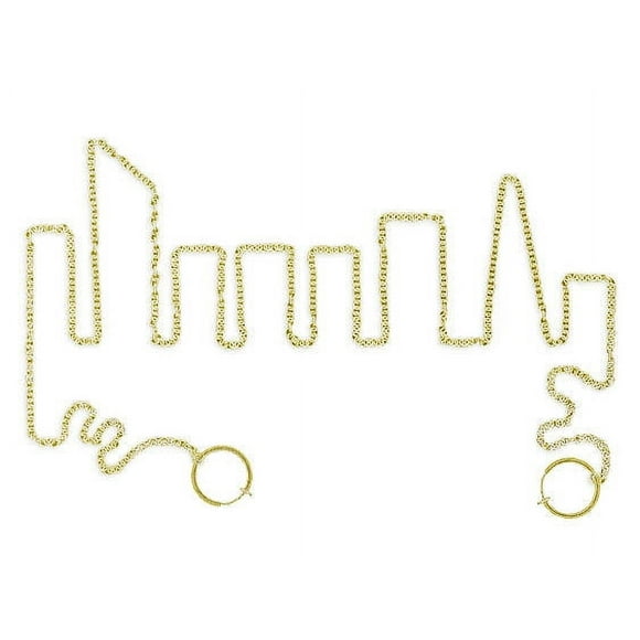 Gold Plated Nipple Chain with Non Piercing Spring Hoops
