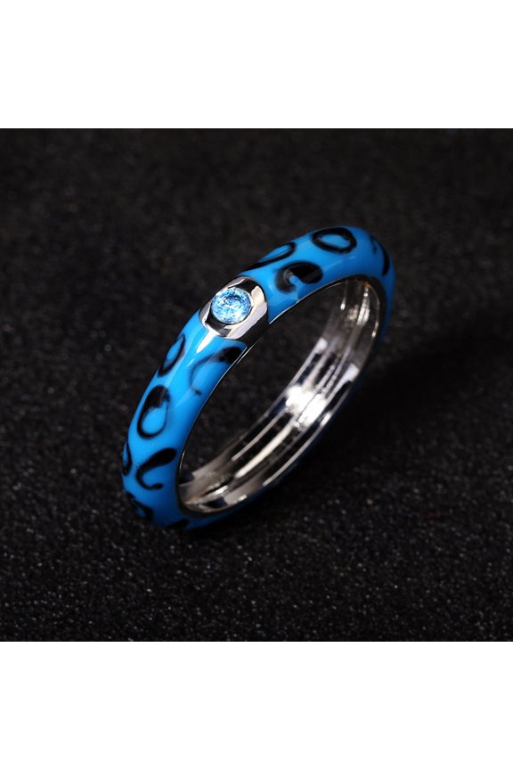 Gold Plated Oil Drip Ring With White Copper Inlay And Gemstone Accents Sizes 6 7 8 9 10 For Women And Men Everyday Wear