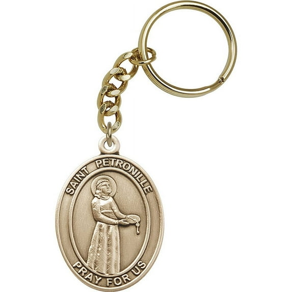 Gold-Plated Oxide St. Petronille Keychain