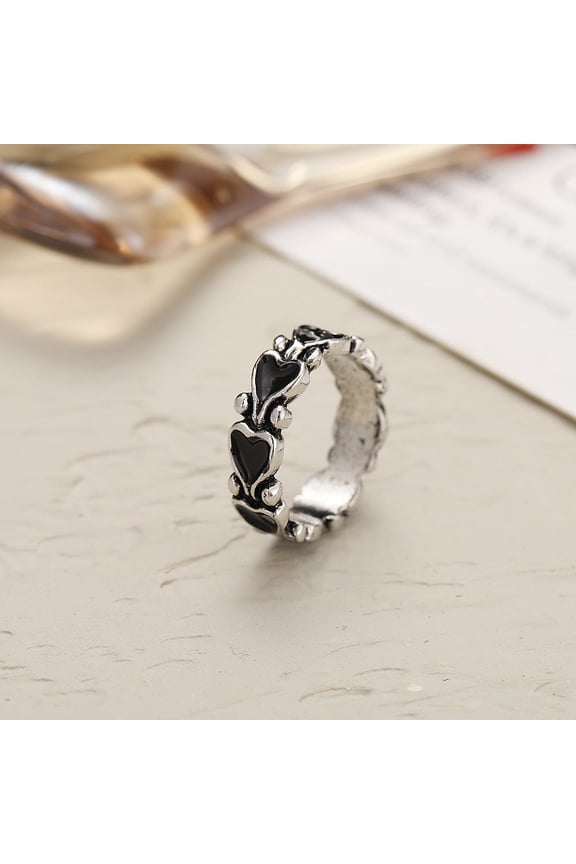 Gold-Plated Peach Heart Ring: Retro, Simple European & American Style Unisex Design, Individually Packed Gift
