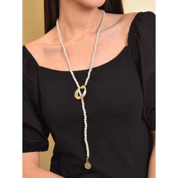 Gold Plated Pearl Beaded Necklace
