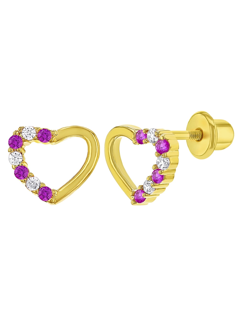 1gram gold combo ring earring with round stud for girl and baby