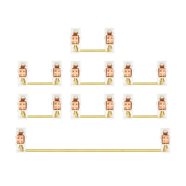 Gold Plated Plate Mounted Stabilizer for Custom Mechanical (1+7