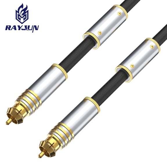Gold Plated RCA Coaxial Audio Cable for Amplifier Mixer Stereo Sound (1 Meter)
