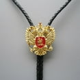 thumbnail image 1 of Gold Plated Russian Double Headed Empire Eagle Bolo Tie, 1 of 5