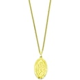 thumbnail image 1 of Gold Plated Saint Christopher Oval Charm 24", 1 of 2