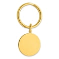 thumbnail image 1 of Gold Plated Solid Polished Round Key Ring - .2 Grams - Key Chain for Men, 1 of 5
