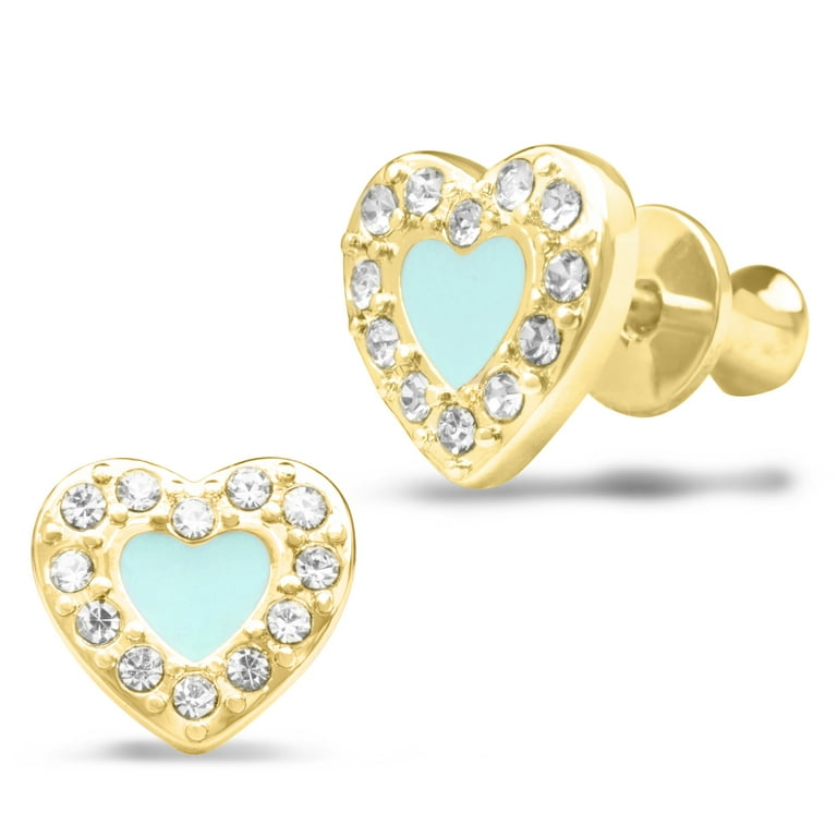 Sterling silver pastel CZ earrings Sterling silver pastel CZ earrings