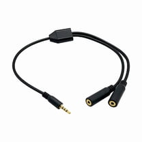 Gold Plated TRRS 2.5mm Male to Double 2.5mm Female Cable Audio Cord for Headphone Mic Adapter High Fidelitys Sound