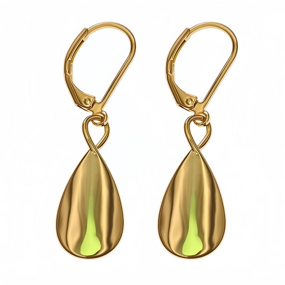 Gold Plated Teardrop Dangle Earrings for Women,Leverback Drop Dangle Earrings Jewelry Hypoallergenic Teardrop Earring for Women Gifts