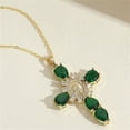 thumbnail image 1 of Gold Plated Zirconia Pendant Necklace for Women Collarbone Chain, Opal Style Jewelry, Gift for Valentine's Mother's Day or Anniversary, 1 of 2