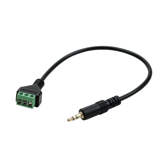 Gold Plateds 3.5mm TRSs Balanced Sound Plugs To 3 Pin Terminals Adapters For Professional Stereo Equipment