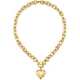 thumbnail image 1 of Gold Puffy Heart Necklace for Women Chunky Heart Choker Necklace Gold Love Statement Pendant Necklace Trendy Jewelry Gift for Women, 1 of 13