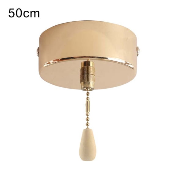 Gold Pull Cord Light Switch for Bathroom Ceiling Lights,30/50/100cm Chain,Chrome Finish,Easy Install,Ergonomic Design,Versatile Use in Home & Commercial Spaces