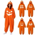 thumbnail image 1 of Gold Pumpkin Adult Onesie Polyester Oversized Pumpkin Suit Pajama, Halloween Jumpsuit For Adults Women Indoor Masquerade Theater Party Home Dress Up 2XL, 1 of 7