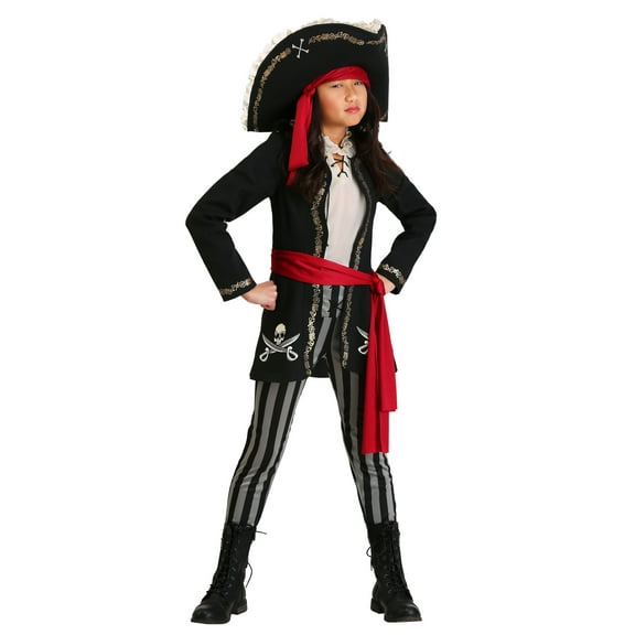 Gold Queen Pirate Costume Girls