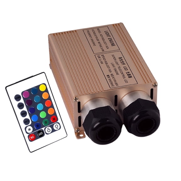 Gold RGB Double Head 32W Fiber Engine 2*16W Fiber Optic Light Engine With Remote ,Multi-Color Change