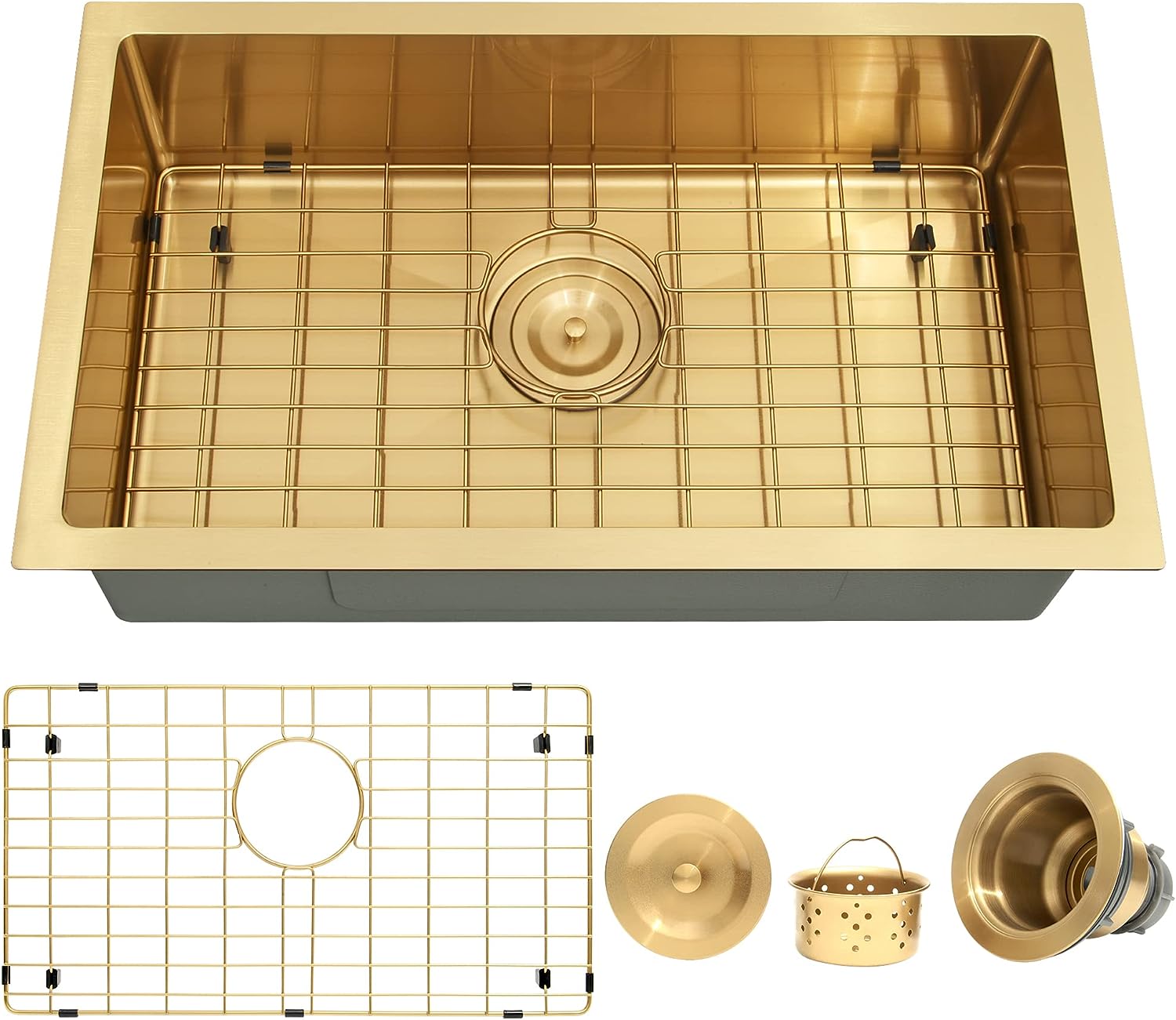 Gold RV Kitchen Sink, RV Camper Kitchen Sink, Small Single Bowl RV