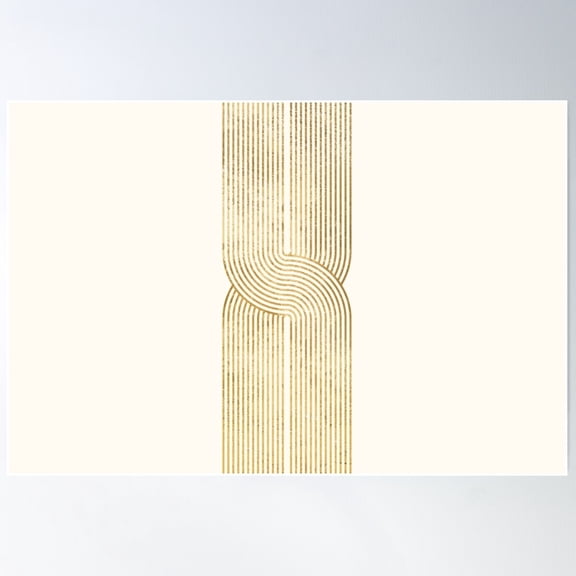 Gold Rainbow Boho Arch Poster Wall Art, Modern Wall Decor For Living Room Bedroom, 12x18 UNFRAMED