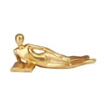 thumbnail image 1 of Gold Reading Woman Figurine Elegant Bookshelf Resin Reading Lady Sculpture for Home Office Desk and Living Room Decoration, 1 of 11