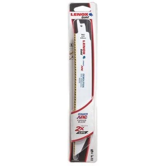 Lenox Gold Reciprocating Saw Blade, Demolition, 7/8-In. x .062 x 9-In. — Heavy-Duty Construction, Professional Use