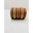 thumbnail image 1 of Gold & Red Color Rhinestone Bangles, 1 of 4