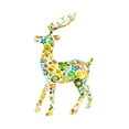 thumbnail image 1 of Gold Resin Christmas Reindeer Figurines Standing Deer Holiday Decoration Gold Reindeer Statues Deer Wine Cabinet Ornaments Metal Deer Tabletop Decor Ideal for Mantel Living Room Bedroom(Gold), 1 of 6