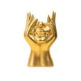 thumbnail image 1 of Gold Resin Face Vase - Modern Art Decorative Bud Vase with Human Head Design - Elegant Desktop Display for Home Office, Bookshelf & Bedroom Decor, 1 of 6