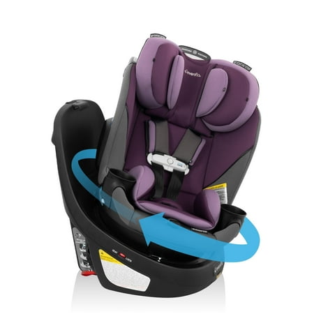 Evenflo Gold Revolve360 Slim 2-in-1 Rotational Car Seat with SensorSafe (Amethyst)