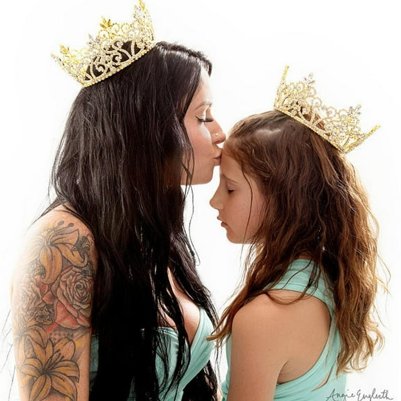 Gold Rhinestone Crown for Bride / Prom Queen / Wedding Cake / Photography Prop / Full Crown Tiara / Wedding Decor / Table Setting 2.5" x 5"