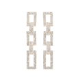 thumbnail image 1 of Gold Rhinestone Rectangle Chain Link Earrings, 1 of 1