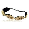 thumbnail image 1 of Gold Rhinestone Scallop Headband, Gatsby, Wedding, Fashion, Bohemian, Egyptian, with Style Guide and Nonslip Velvet Backing, 1 of 4
