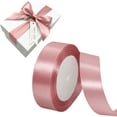 thumbnail image 1 of Gold Ribbon 1 Inch x 25 Yards Polyester Fabric Ribbon for Gift Wrapping Flower Bouquets Bows DIY Wreaths Wedding Craft Decoration,1 Roll,Pink, 1 of 5